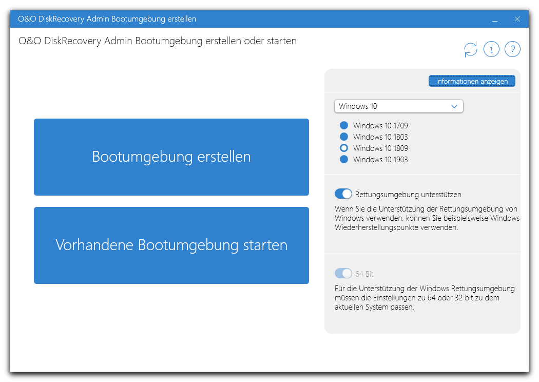 Startseite - Einstellungen