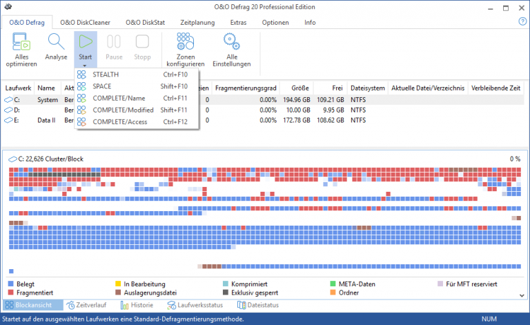 Die Defragmentierung Wurde Mit Einem Anderen Programm Geplant Herkömmliche Defragmentierungsmethoden O&O Software