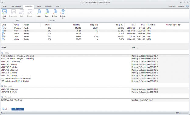 Reports O&O Software