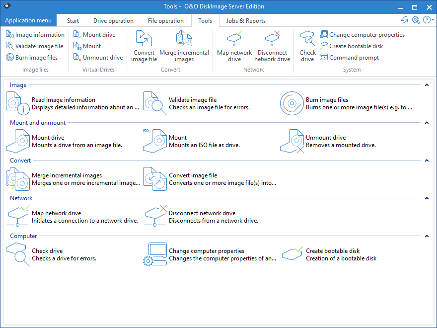 Selection of tools for an activity