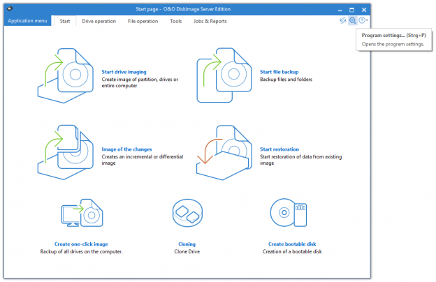 Program settings O&O Software