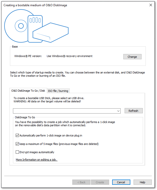 Creating a bootable medium