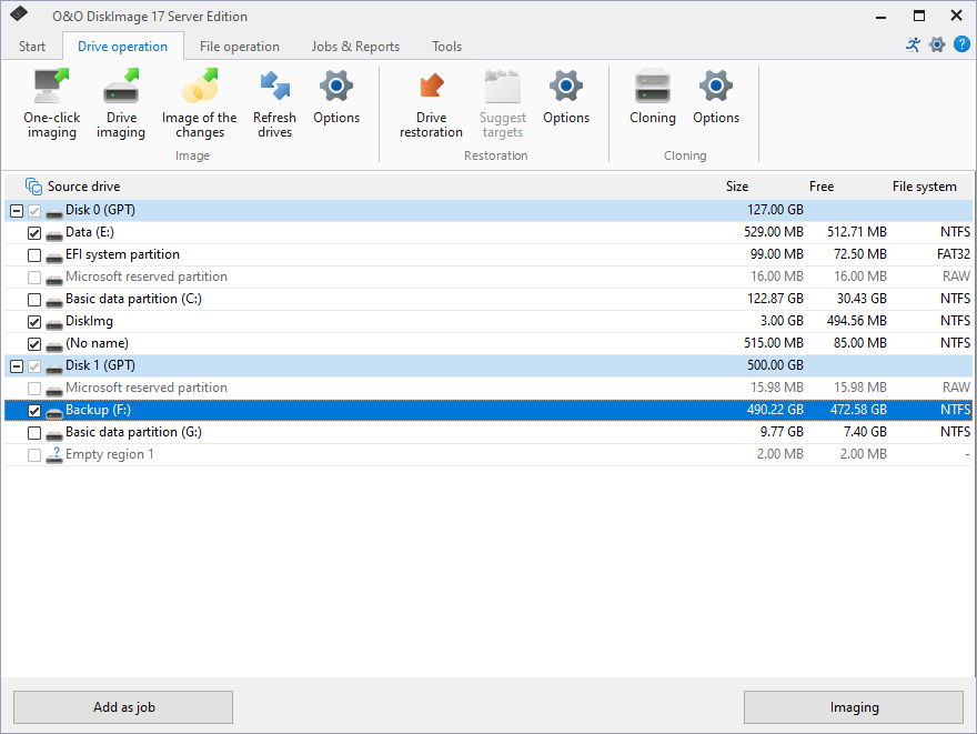 Image drives (Server Edition)