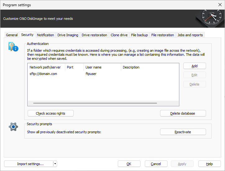 Authentication in the network