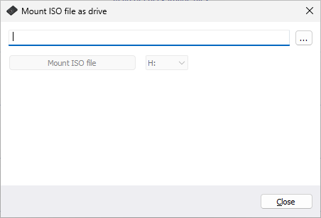 Select ISO file