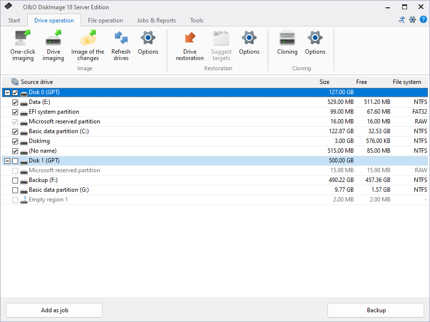 Image drives (Server Edition)