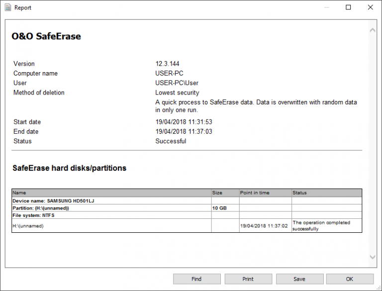 Reports O&O Software